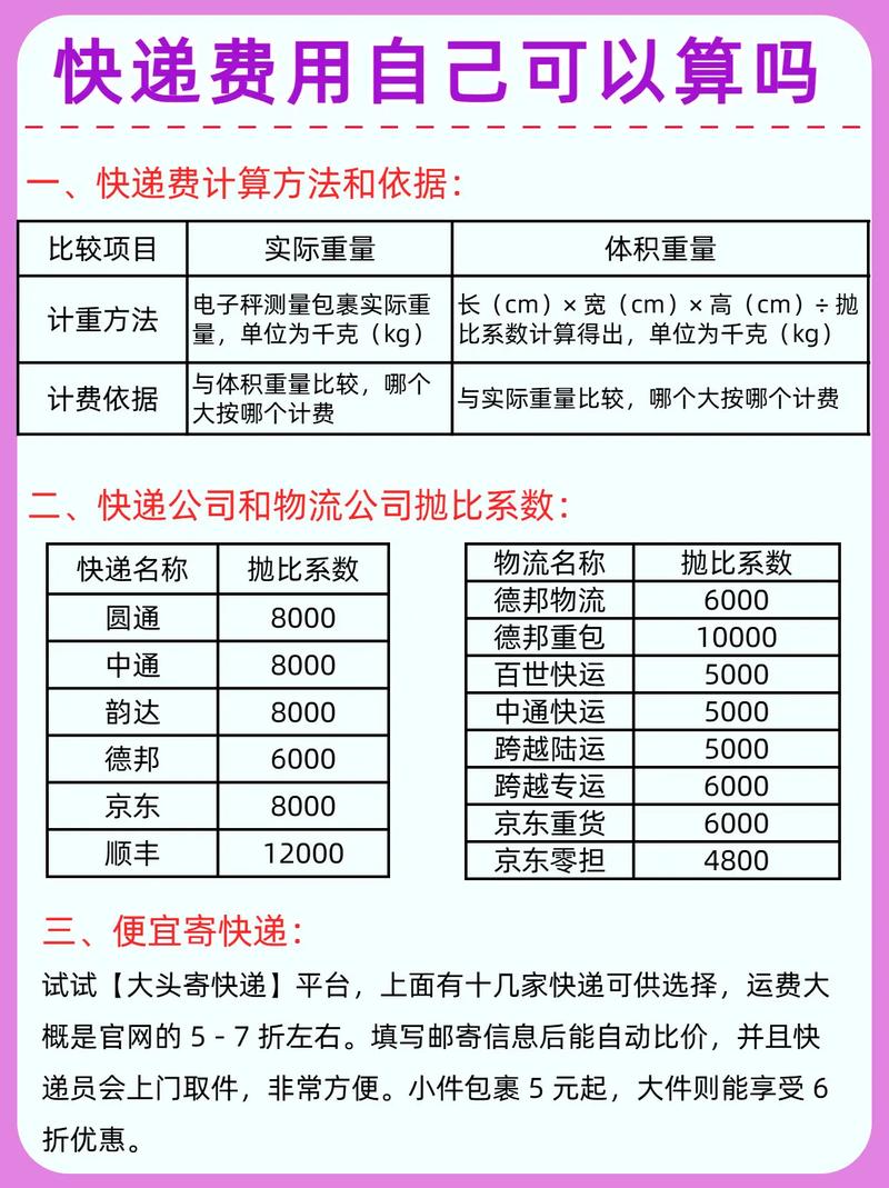 韵达的快递费如何计算器