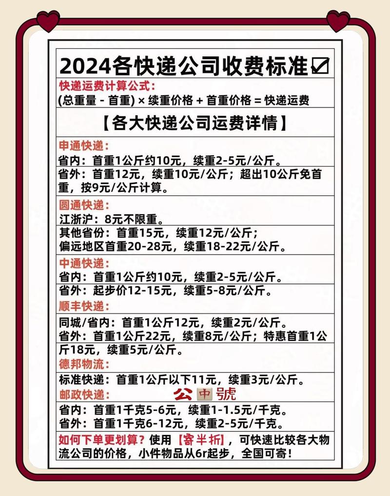 快递费怎么计费