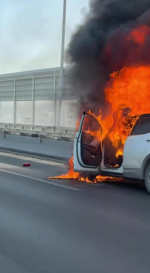 上地信息路车辆自燃