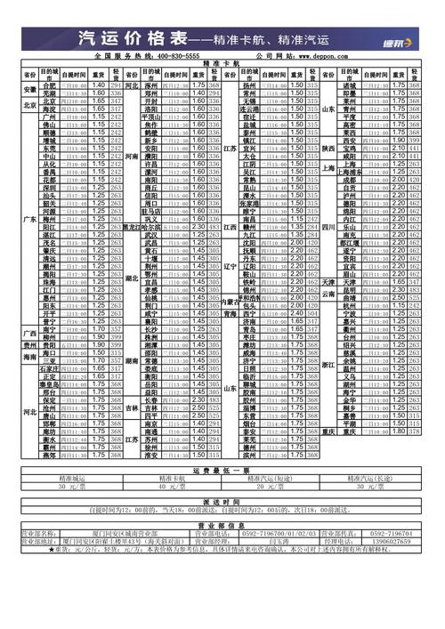 长沙德邦物流收费标准