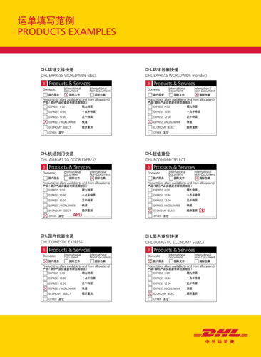 怎么填写dhl信息
