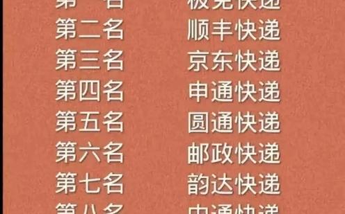 中国都有什么快递公司
