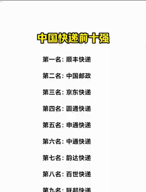 中国都有什么快递公司