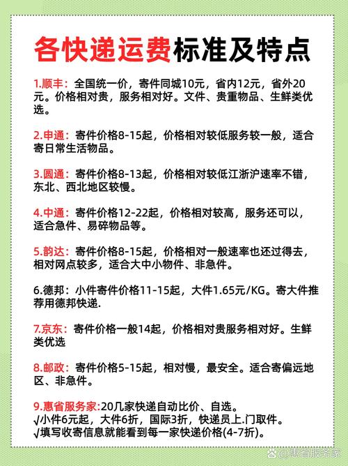 顺丰大件物流价格查询