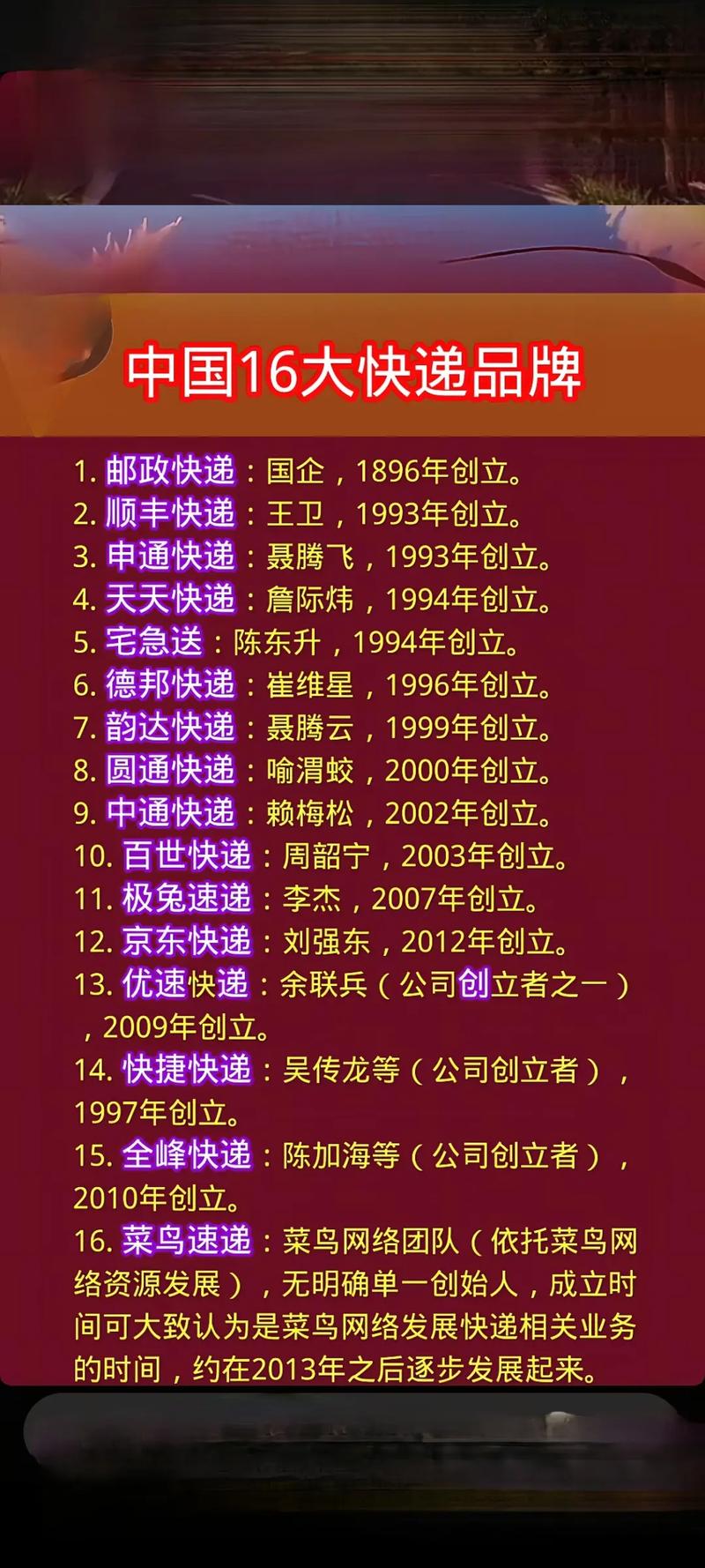 上市的快递公司有几家