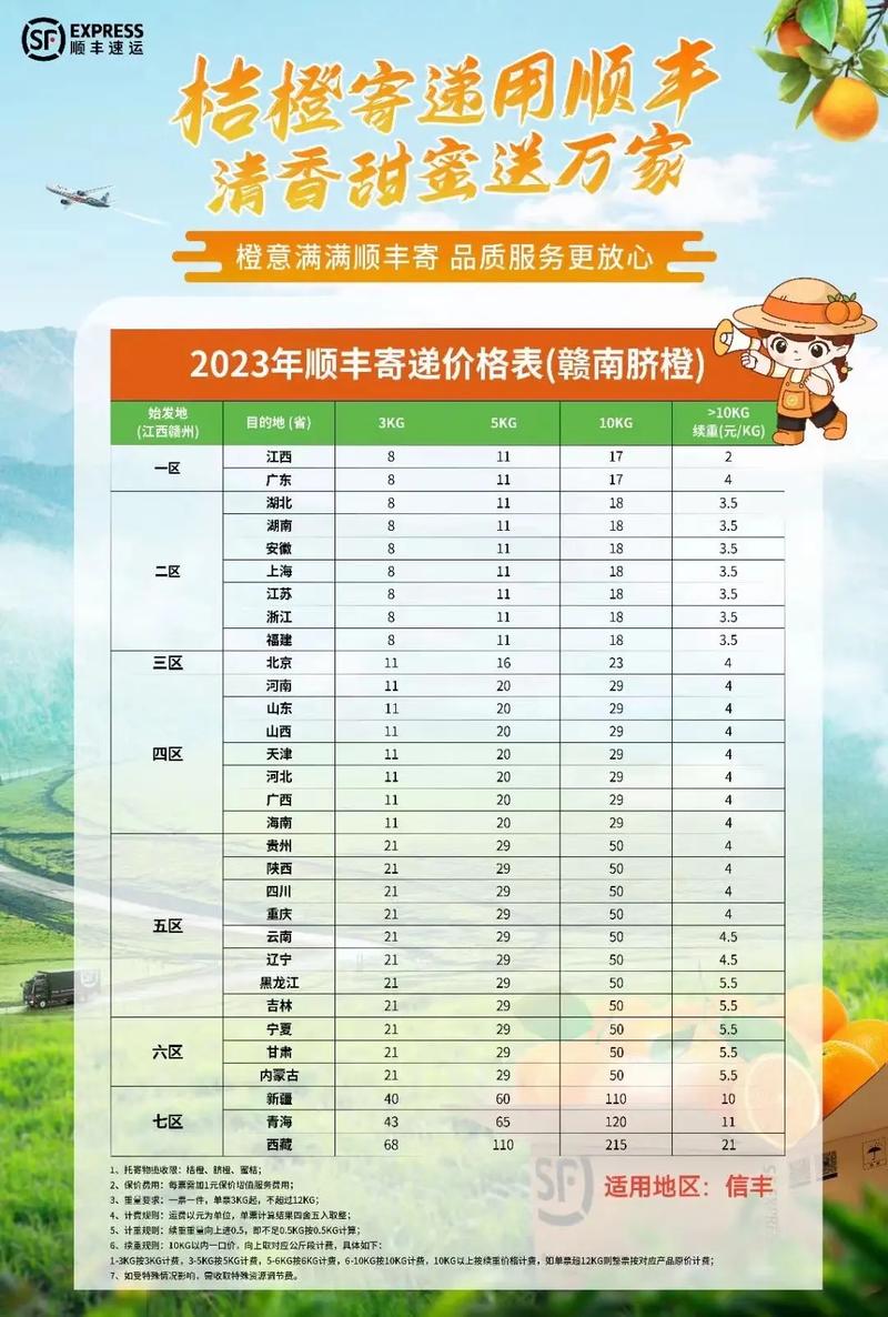 顺丰速运资费信息