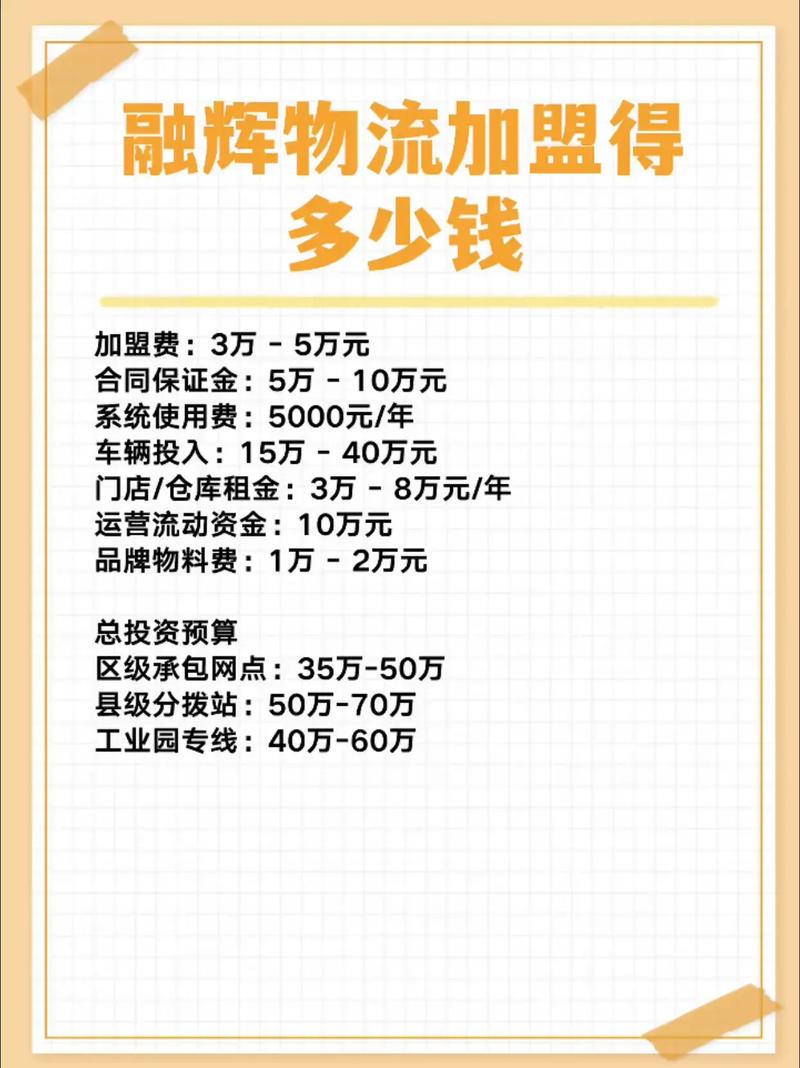 加盟物流公司要多少钱