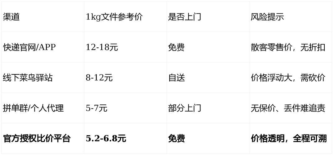 寄快递上门取件多少钱