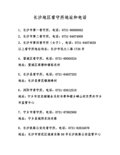 长沙具体地址信息