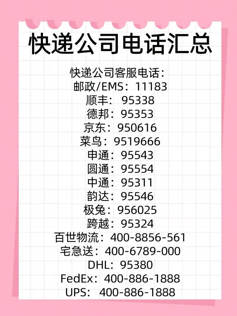 物流的电话是多少